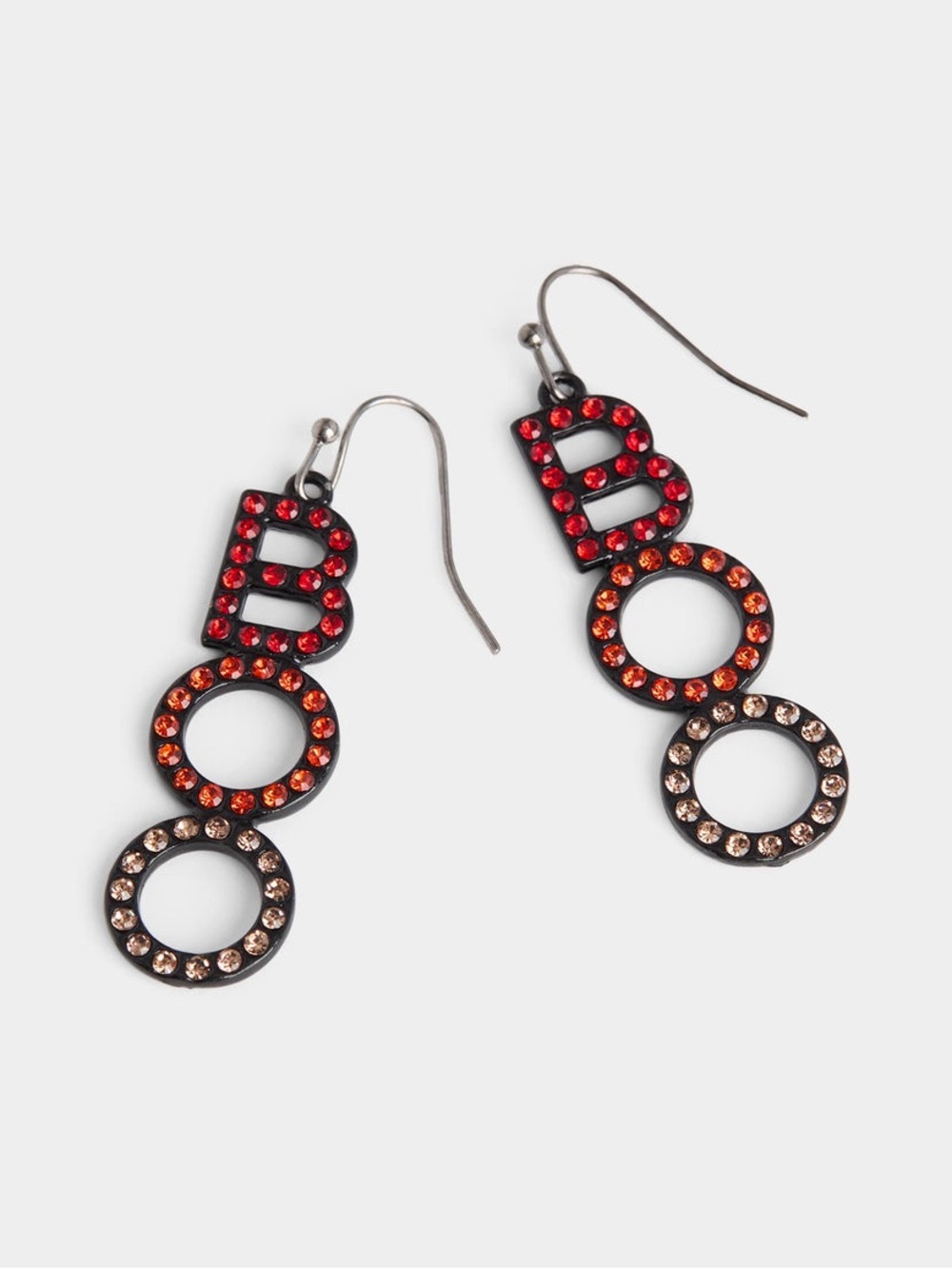 🎃 3 for $20: Rhinestone Dangling BOO Halloween Earrings